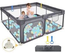 Dripex Baby Playpen, 52" 52" Play Pens for Babies and Toddlers, Safe Anti-F