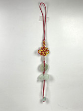 Hand Carved Natural Jade Chinese Zodiac Rat Pendant Knotted CellPhone Car Charm