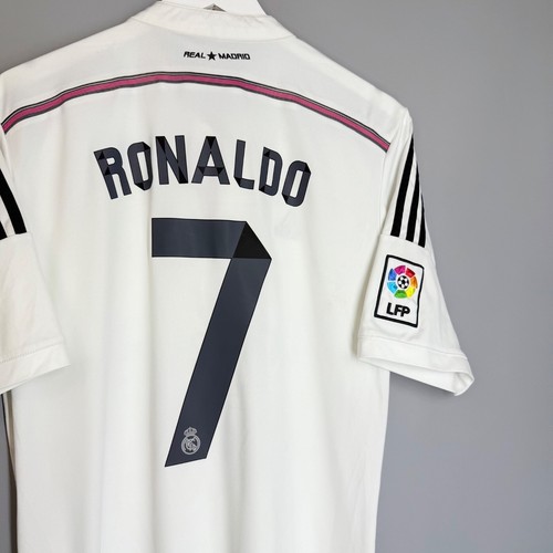 REAL MADRID 2014 2015 HOME FOOTBALL SHIRT JERSEY #7 RONALDO SIZE L CAMISETA - Picture 9 of 9