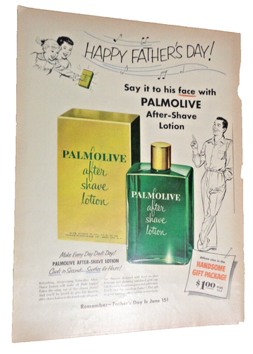 Vintage Print Ad -1952 for Norge Refrigerators and Palmolive After Shave Lotion - Picture 2 of 2