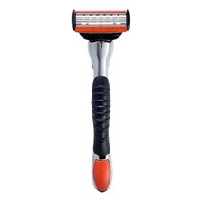 Personna M5 Magnum System 5 Blade Razor Handle with 2 Refill Cartridges, Orange