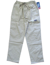 Cherokee Comfort Workwear Scrubs Men's Size S Cargo Scrub Pants 4000 Khaki