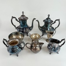 Vintage Lancaster Rose Silver Plate Tea Set by Poole EPNS - 9 Pc Set