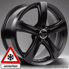 16 Zoll W24 Alufelgen 6,5x16 5x108 ET50 schwarz matt für Ford