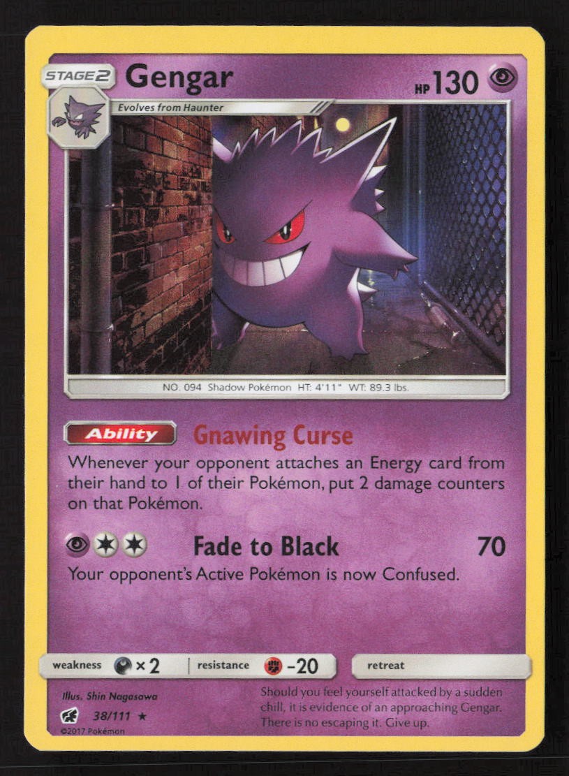 Gengar Holo Rare SM - Crimson Invasion 38/111 NM
