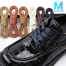 Waxed Cotton Flat Shoe Boot Laces Shoelaces Shoe Laces - Several Colours - 6mm