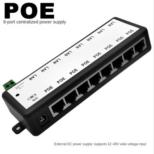 POE Injecteur 8 Ports PoE Alimentation Ethernet Alimentation pour CCTV POE K1507 - Photo 3/9