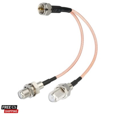 F-Type RG6 Splitter Coax Cable, 75Ohm 3 Way Splitter Combiner for TV Antenna,...