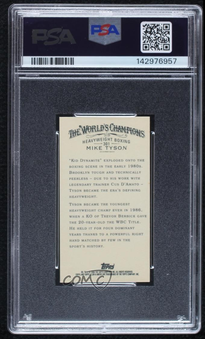 2006 Topps Allen & Ginter's Mini Mike Tyson #301 PSA 8 view 2
