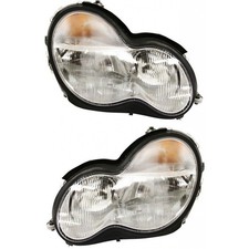 For 2003-2004 Mercedes-benz C240 Headlight Driver And Passenger Side Pair Dot