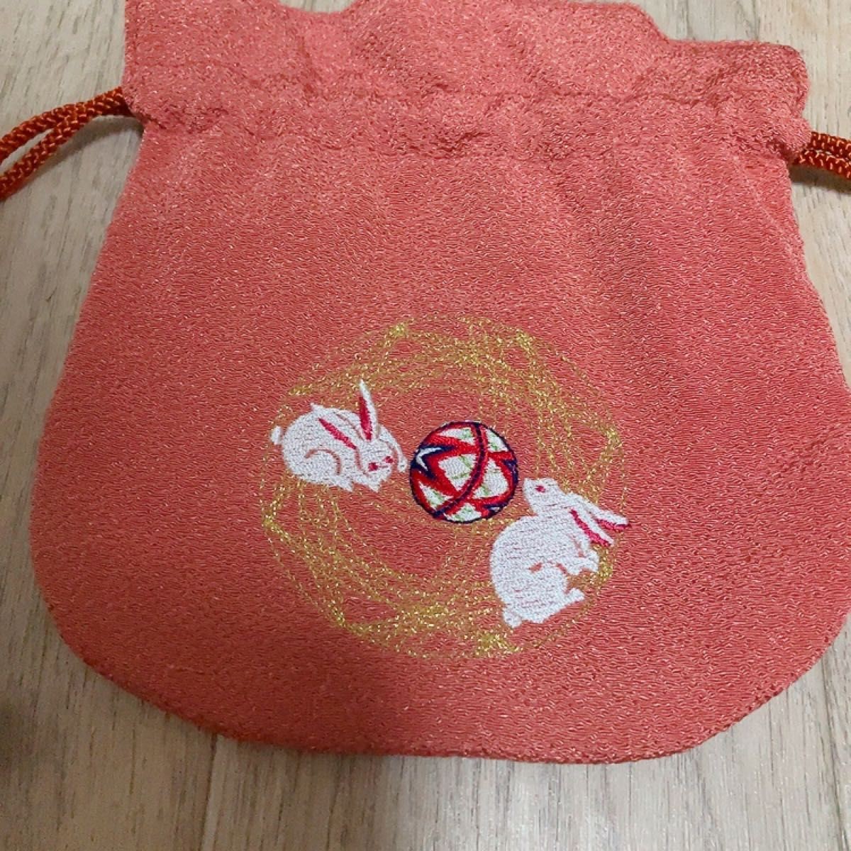 Japanese pattern drawstring purse set - image 2