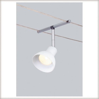 Paulmann Halogen Seilspot 4er Set 35W Chrom Glas weiß satiniert GU5,3 warmweiß