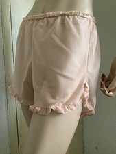 Vtg  1950s Keystone Caramel Sheer Organza Frilled  Full Cover Knickers Panties