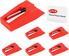 6 Pack Record Player Needle Replacement, Upgraded Vinyl Record Needle Compatible