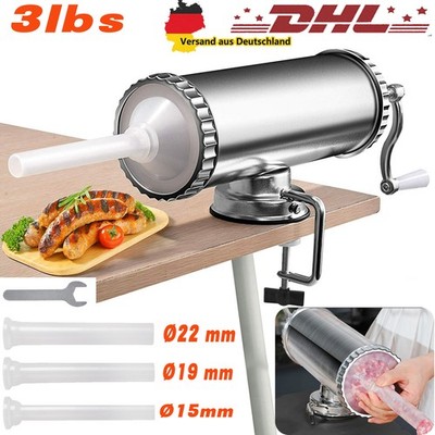Wurstfüller Wurstmaschine Manuell Wurstfüllmaschine Wurstspritze Wurstpresse DE.