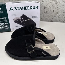 Staheekum Chelan Suede Clog Slip On Slide Black Women's Size 10
