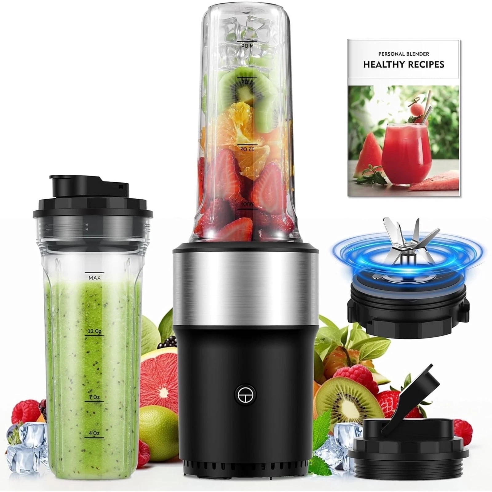 900W Personal Blender with 2 x 24oz To-Go Cups For Milkshakes Juices
Opens in a new window or tab