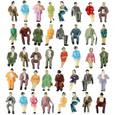 Modelleisenbahn Figuren H0 40 Stück bemalt sitzend Menschen Miniaturmodelle