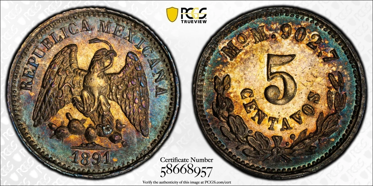 1891 Silver Second Republic of Mexico Coins for sale | eBay