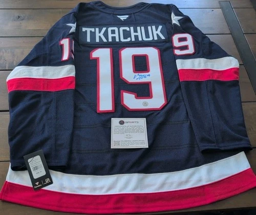 Matthew Tkachuk Signed Autographed Authentic 4 Nations Team USA Jersey Olympics