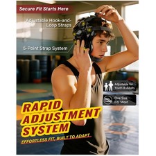 Custom Fit Wrestling Headgear with Detachable Chin Guard$