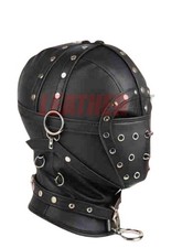 Custom Sheep Leather Bondage Mask Custom Made Real Fetish Hood BDSM Submissive