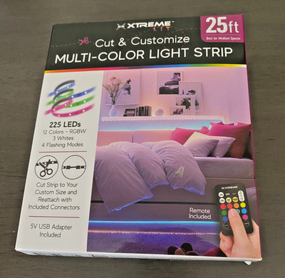 Xtreme Lit 25ft Cut & Customize multi-color indoor LED Light Strip Kit,