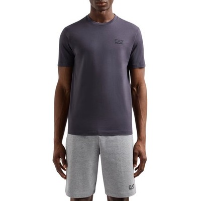 EA7 Herren T-Shirt Core Identity Regular Baumwolle Pima Grau Größe XL Cod...