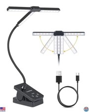 Rechargeable Clip-On LED Music Stand Light, 4 Colors, 3 Brightness Levels