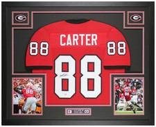 Jalen Carter Autographed & Framed Red Georgia Jersey Beckett Certified