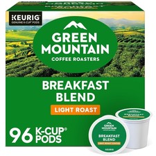 Green Mountain Coffee Roasters Breakfast Blend Light Roast, K-Cup Pods, 96 Count
