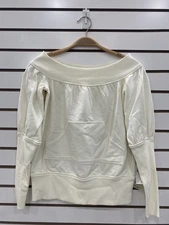 Norma Kamali Boat Neck Top with Pockets, White Color, Small Size