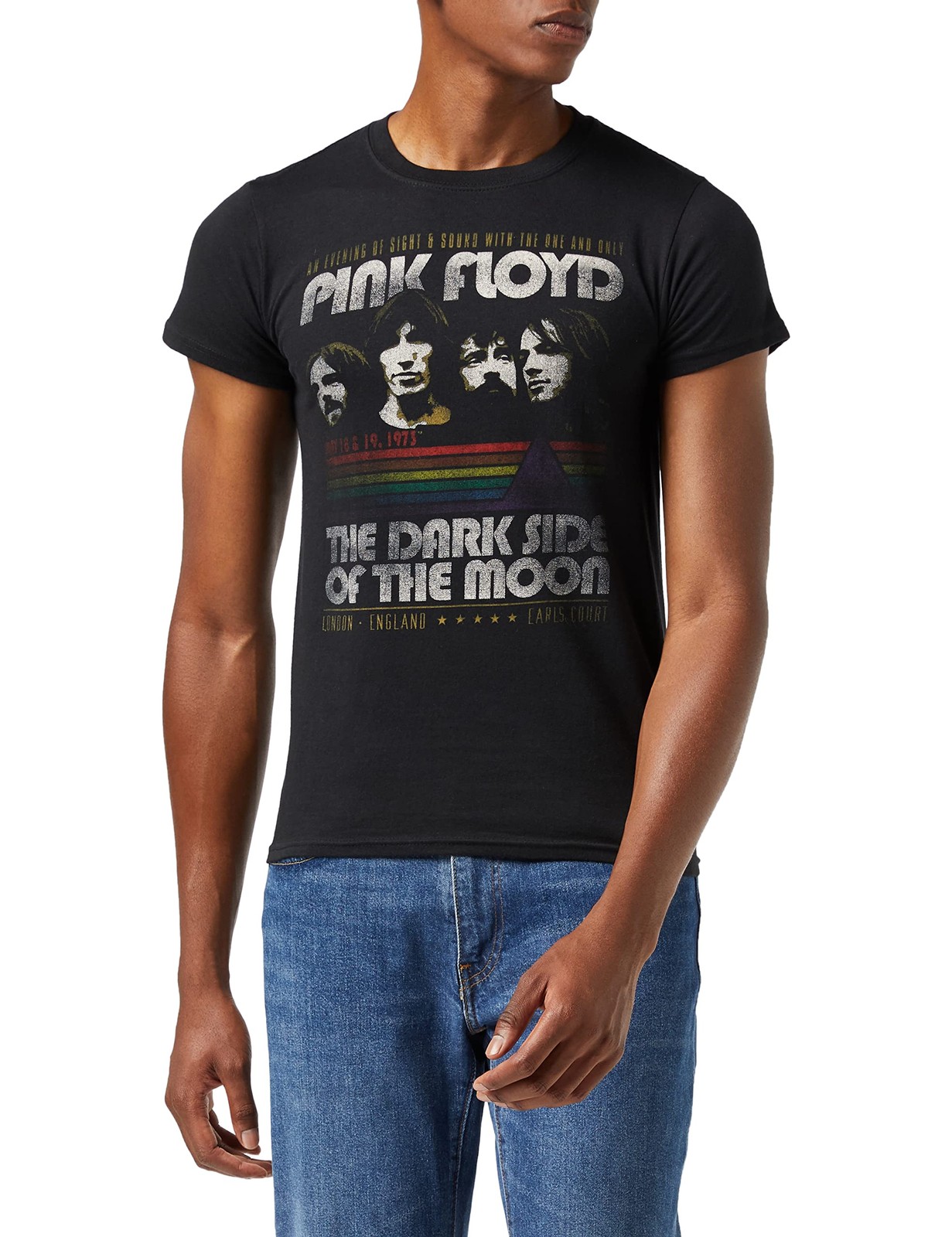 Rockoff Trade Men's Vintage Stripes T-Shirt S Black