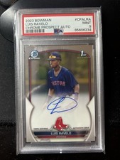 Luis Ravelo 2023 Bowman Chrome Prospect Auto Boston Red Sox PSA 9 R