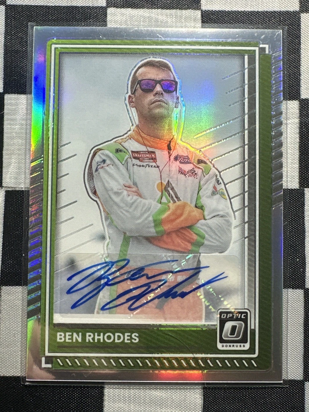 Ben Rhodes 2025 Donruss Racing Optic Variant # 63 AUTO