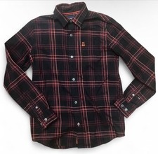 Psycho Bunny Long Sleeve Dress Polo Plaid Shirt Boys Size Large L 14/16