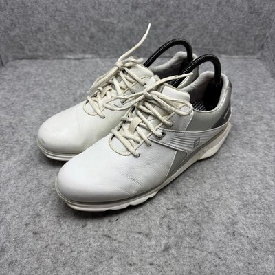 FootJoy Pro SL Golf Shoes White Gray Leather Spikeless Mens 9.5M 98114