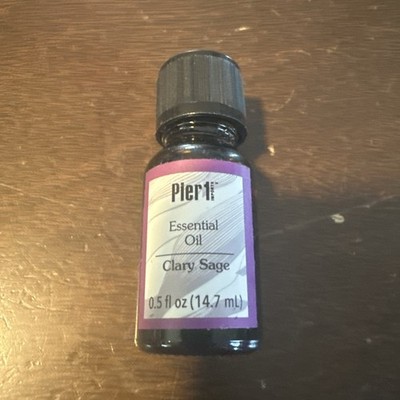 Pier 1 Imports Clary Sage Essential Oil .5fl.oz  Calming Herbal Woody