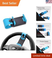 Compact Sturdy Steering Wheel Phone Mount - Compatible with iPhone More