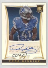 2013 Panini Select Silver Prizm Rookie Auto 138/199 Theo Riddick #241 Auto rf2