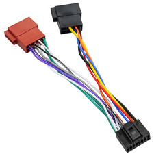 16 Pin ISO Car Radio Wiring Harness Adapter Compatible with Kenwood KDC KRC JVC