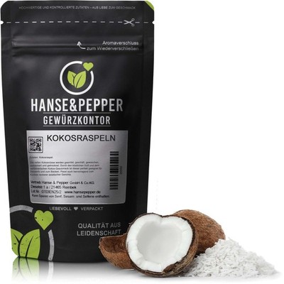 1kg Kokosraspeln Kokosnuss Raspeln geraspelt natürlich von Hanse&Pepper Gewürze