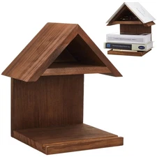 Triangle Book Holder Stand Floating Nightstand Small Wooden Bedside Shelf Wal...