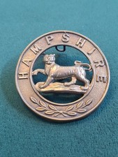 HAMPSHIRE REGIMENT VICTORIAN HELMET PLATE CENTER BADGE 4 LOOPS ORIGINAL