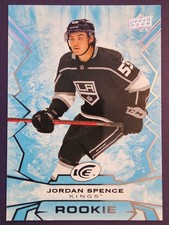 2022-23 UD Ice Hockey #123 Jordan Spence Rookie Card. rookie card picture