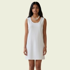 Calvin Klein Cream Sleeveless Stretch Shift Dress UK 12/14 US 8/10 EU 40/42