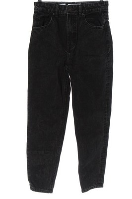 BERSHKA Mom-Jeans Damen Jeans Gr. DE 32 schwarz Casual-Look