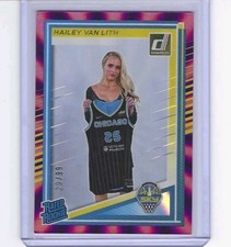 Hailey Van Lith 2025 Panini Donruss WNBA Rated Rookie Purple Laser #29/99 SP RC