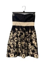 City Triangles Vintage Y2k Juniors Size 7 Womens Dress Strapless Black Dance pro