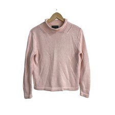 J. Crew Always Roll Neck Knit Sweater Pink Cotton Lightweight Pullover Womens XS